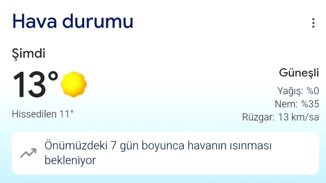 Sizde Hava Durumu Nasıl?