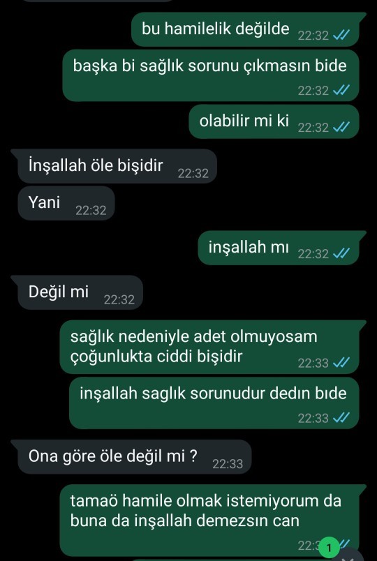 Sevgilim inşallah hastasındır dedi?