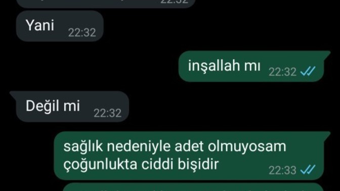 Sevgilim "inşallah hastasındır" dedi?