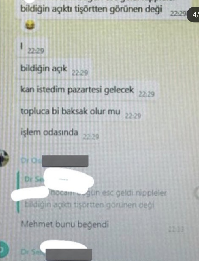Doktorların watsapp grubunda bir sohbet paylaşılmış. Sizce bu durum sosyal yozlaşmanın getirdiği sorunlar mı?