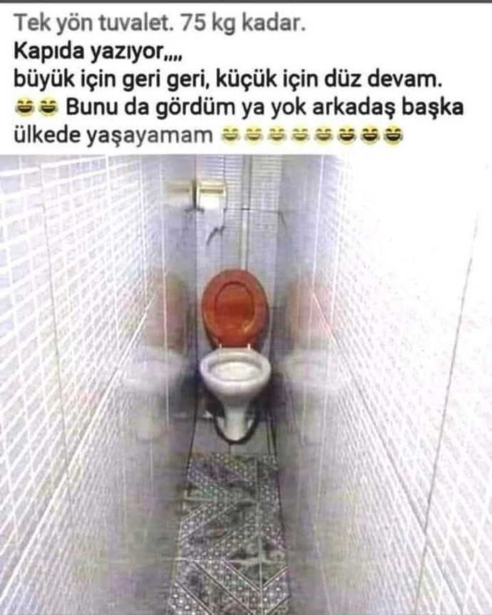 Tek yön tuvalet görseniz ne yapardınız?