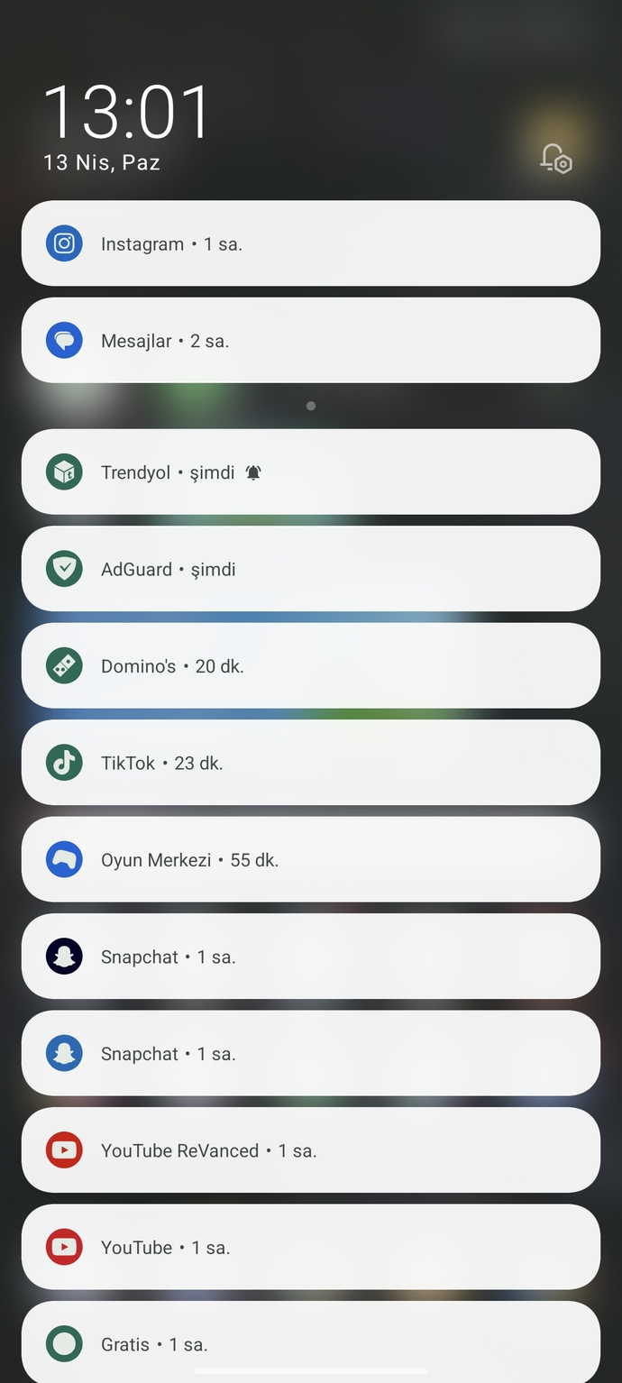 Telefonumun bildirimleri neden böyle?