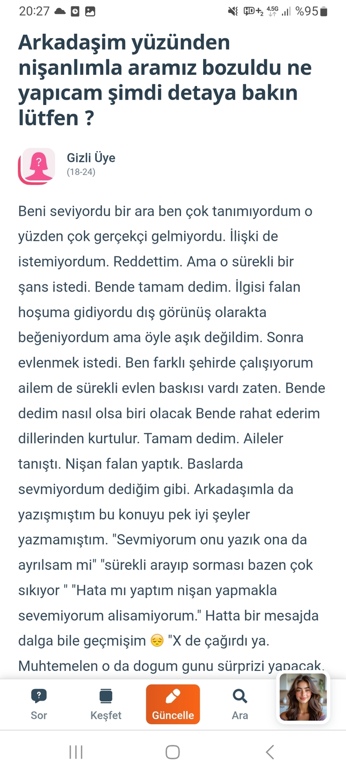 Arkadaşlar bir sorum var acil gerçekten yardima ihtiyacim var sordum ama bir cevap gelmedi bakabilir misiniz?
