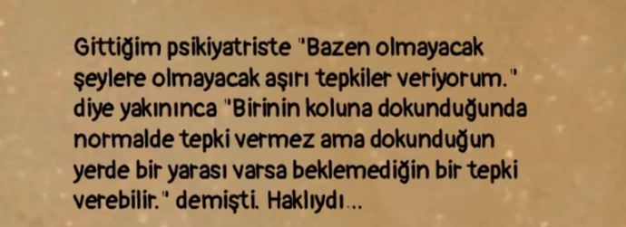 Var mı sizin de dokunulmaması gereken yaralarınız?