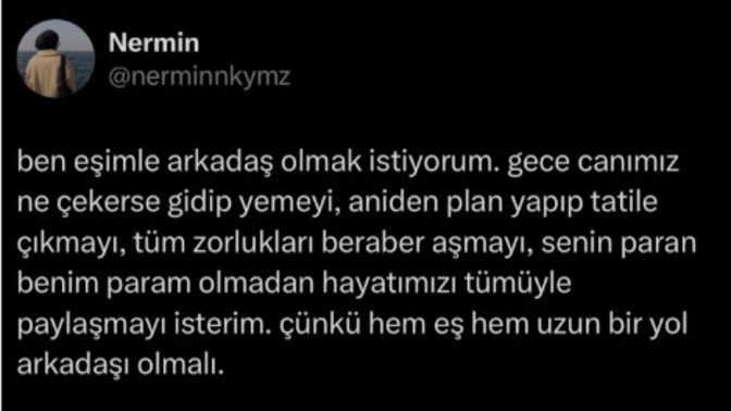 Gelecekteki eşinden beklentin nedir?