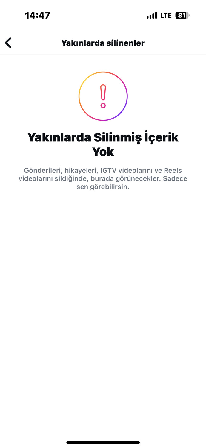 Instagram‘da silinen hikaye yardım?