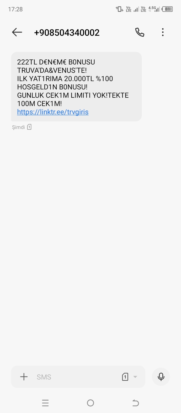Bu numaralardan sizede mesaj geliyormu? Daha yeni değiştim numaramı?