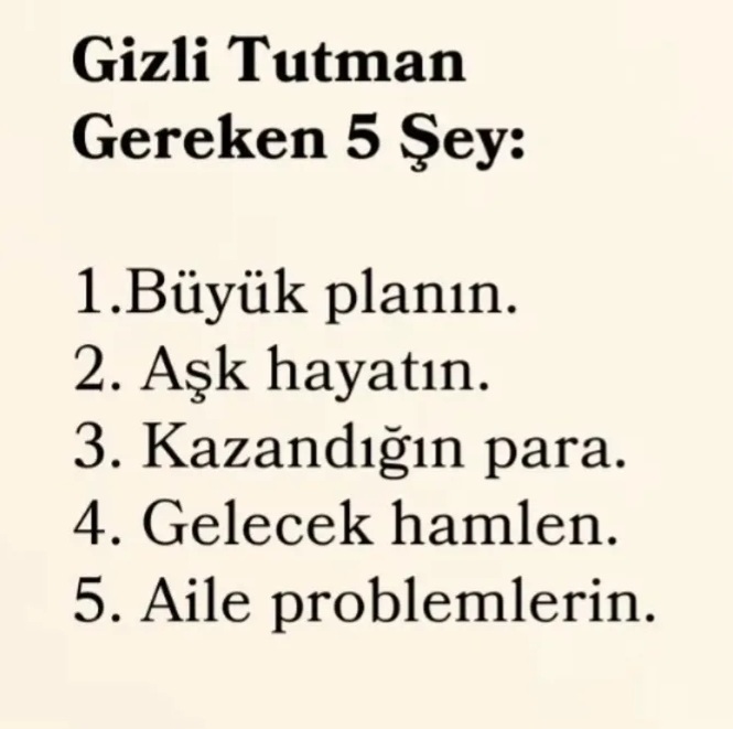 Gizliniz saklınız var mıdır?