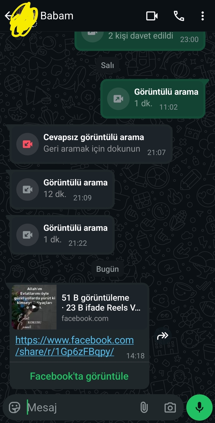 Babam facebooktan video atmış nasıl izlicem?