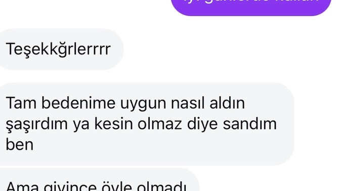Yakın kız arkadaşıma hediye aldım ve böyle dedi?