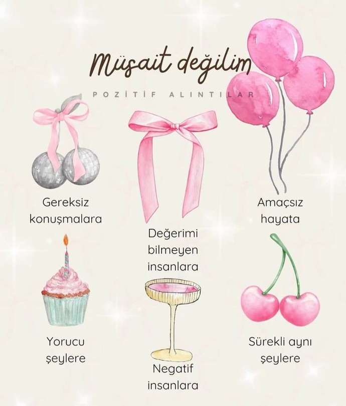 Neye müsait değilsiniz?
