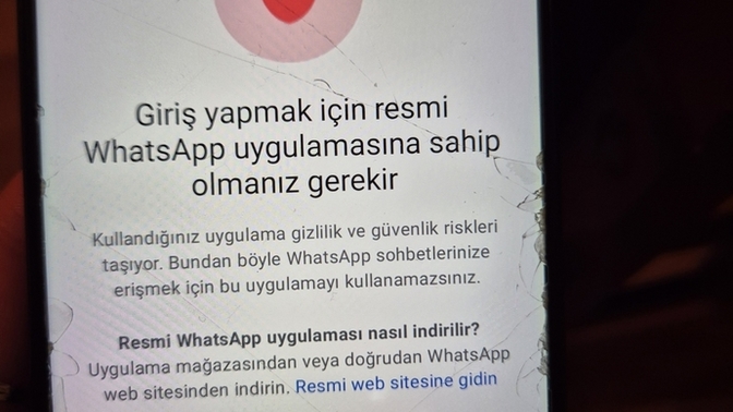 WhatsApp a giriş yapamıyorum?