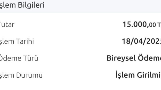 Ayın 18 inde gelmesi gereken EFT neden gelmedi?