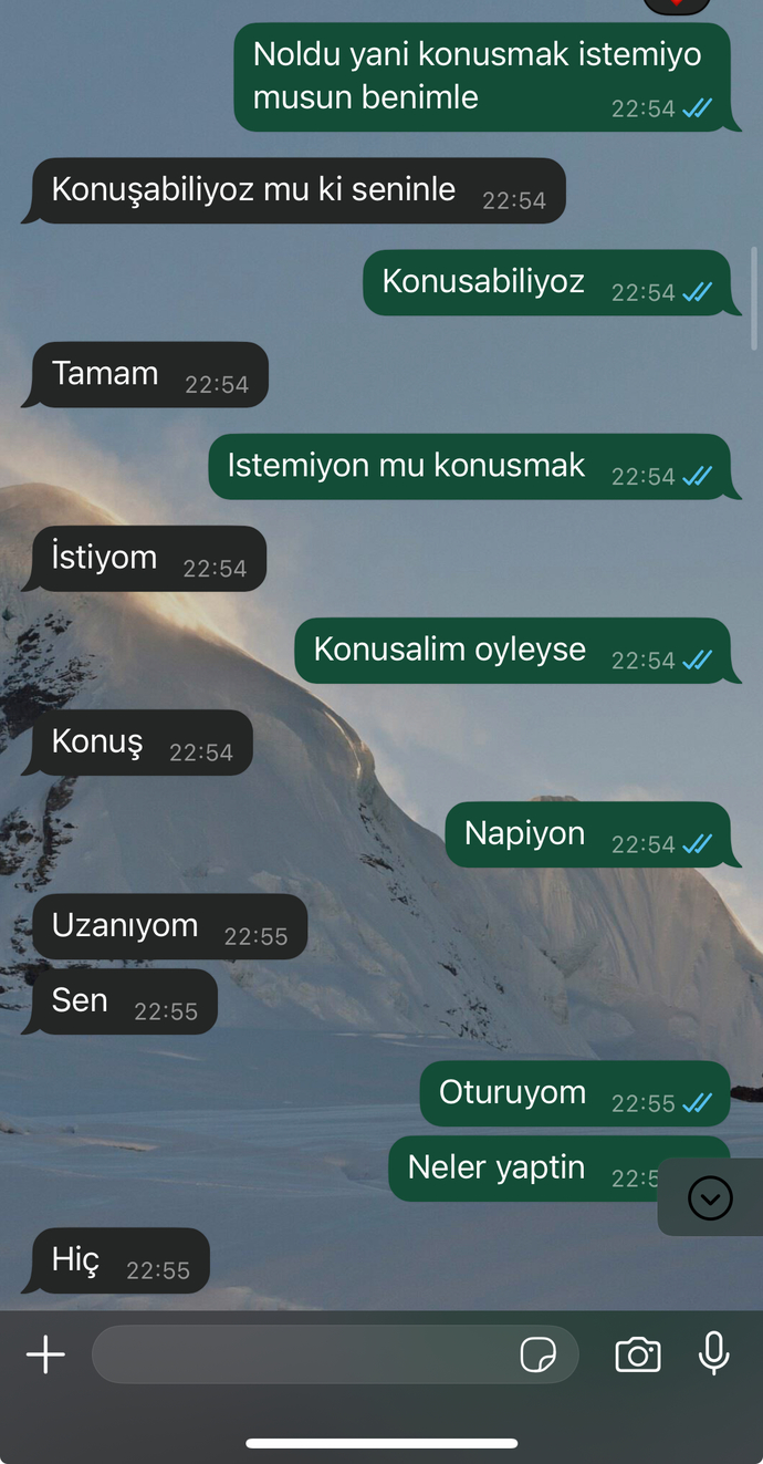 bu konusmanin bi kismi hep boyle konusuyor zaten
