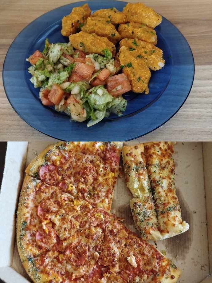 Mercimek köfte mi pizza mı?