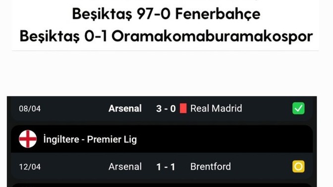 Şu an Beşiktaş ile Arsenal maç yapsa kim kazanır?