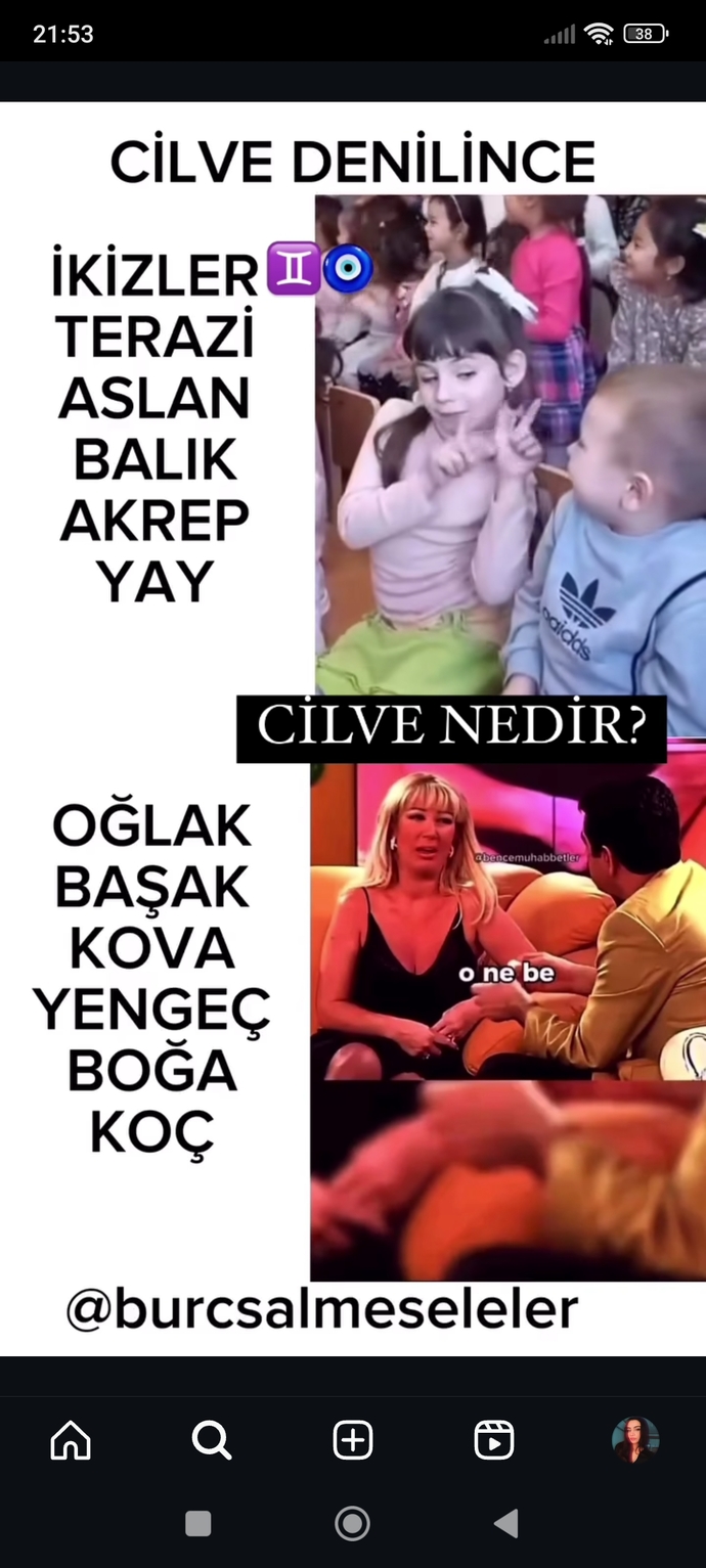 Burcunuz nedir ve cilve yapar mısınız 😄?