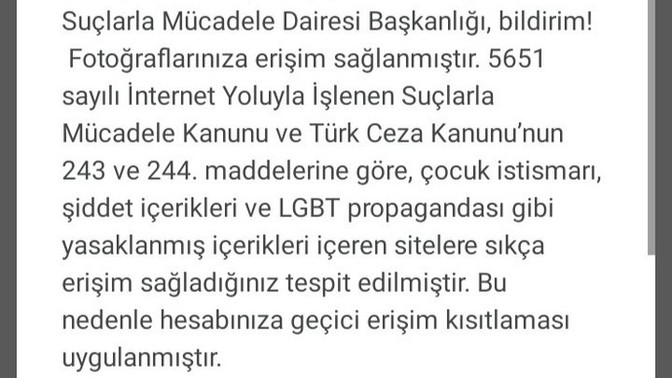 Kızlar Google'dan böyle bir mesaj geldi ne demek bu ya Daha önce bu mesajla karşılaşan var mı?
