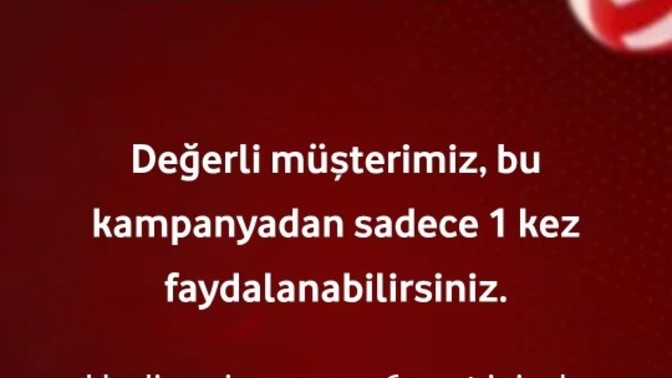 Vodafone voleybol hediye Sultanlar ligi olarak 5 GB Hediye İnternet veriyor hediye İnterneti aldınız mı?