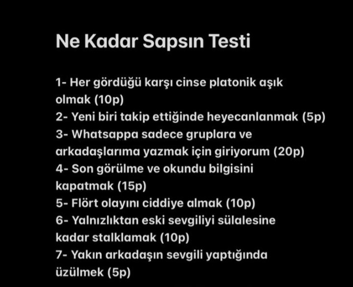 Ne kadar sapsın?