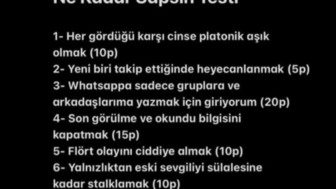 Ne kadar sapsın?