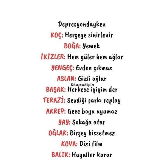 Senin burcun depresyona girdiğinde ne yapar acaba?