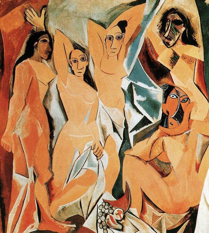 Eser: Avignonlu Kızlar - Pablo Picasso, 1907