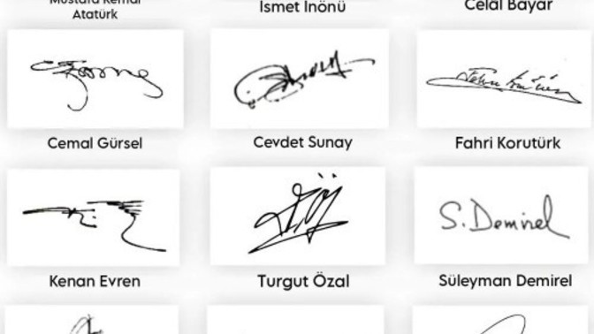 Sizce en güzel imza hangi cumhurbaşkanına aittir?