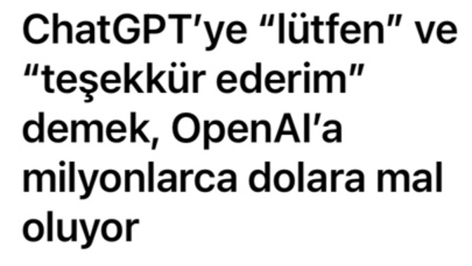 Yapay zekaya kibar mısınız?
