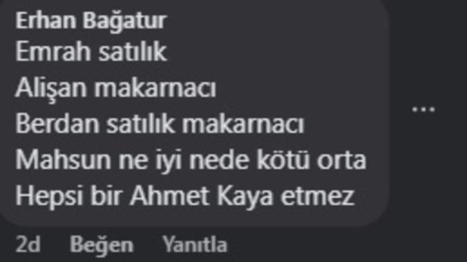 Ünlüler için size ne düşünüyorsunuz?