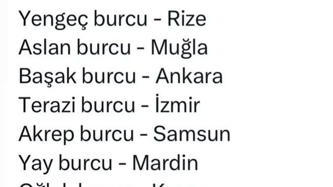 Burcuna göre hangi şehirsin?