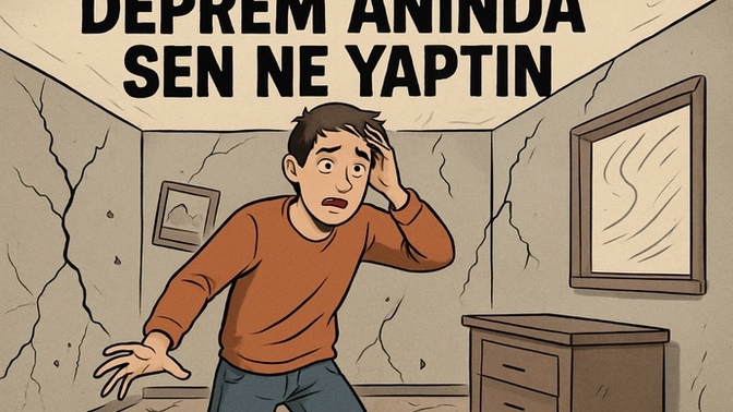 Deprem oldu, deprem anında sen ne yaptın?