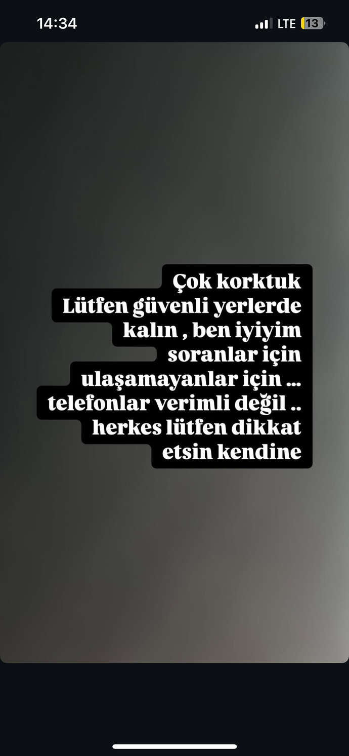 Depremi hisseden var mı nasılsınız umarım herkes iyidir?