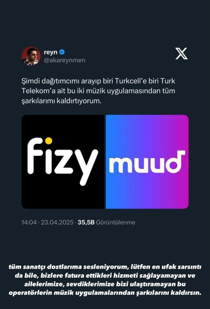 İstanbul depremi sonrası Reynmen GSM şirketlerine sitem etti sizce haklı mı?