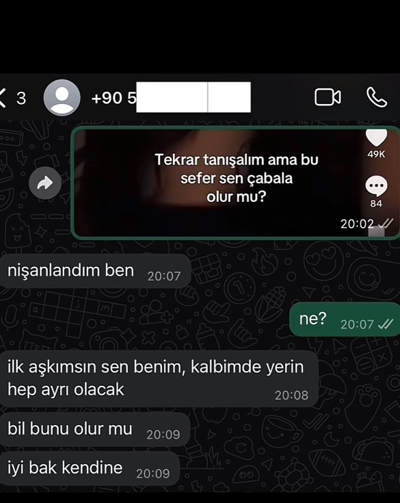 Nişanlınızın birine böyle yazdığını görürseniz ne yaparsınız?