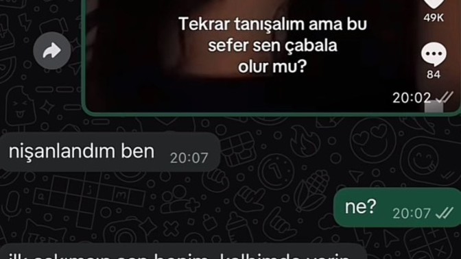 Nişanlınızın birine böyle yazdığını görürseniz ne yaparsınız?