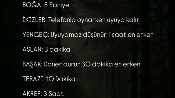 Uykuya dalma süreniz kaç dakika sürüyor tahminen?