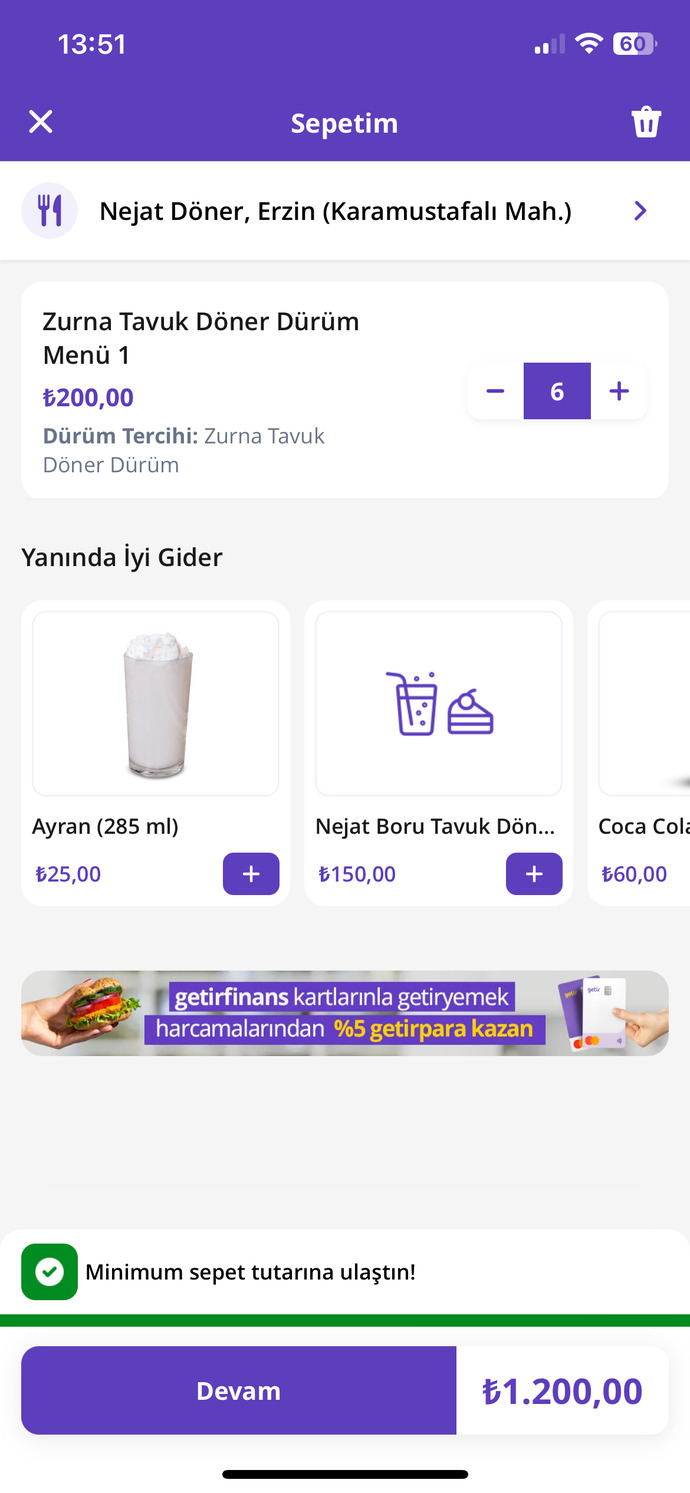 Tavuk dönerin +ayranın 🌯🥛 200₺ olması normal midir?