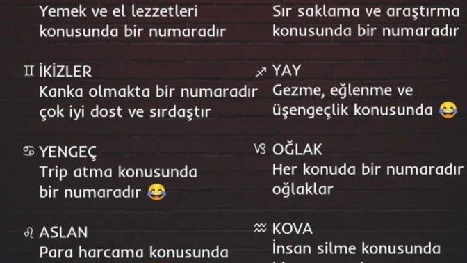 Burcunun 1 numara olduğu konu nedir?
