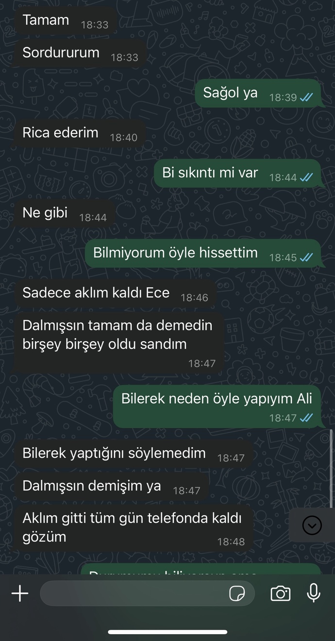 Konuştuğum çocuk niye böyle davranıyor anlamıyorum : (?