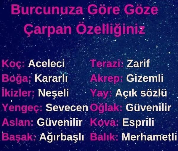 Senin göze çarpan özelliğin nedir?