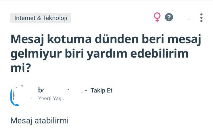 Mesaj atanınız var mı?