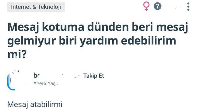 Mesaj atanınız var mı?
