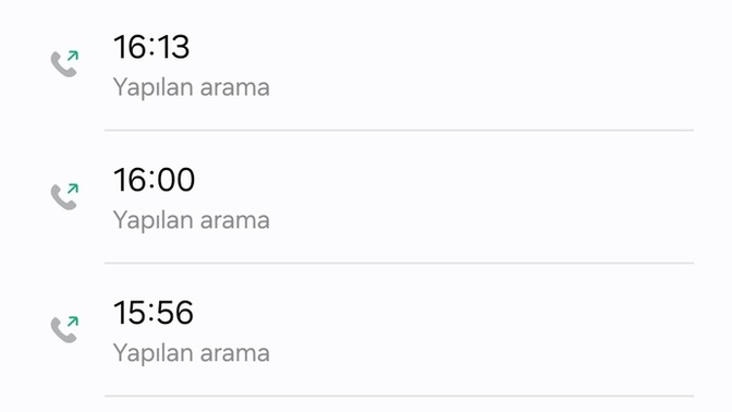 Son aramalarınızda en çok kim var?