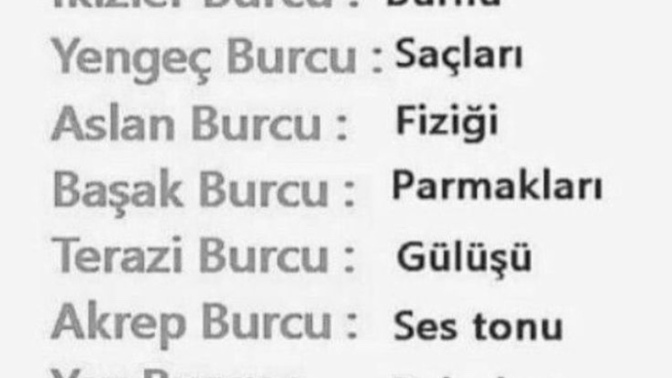 Burcunuza göre en çekici yeriniz neresi?