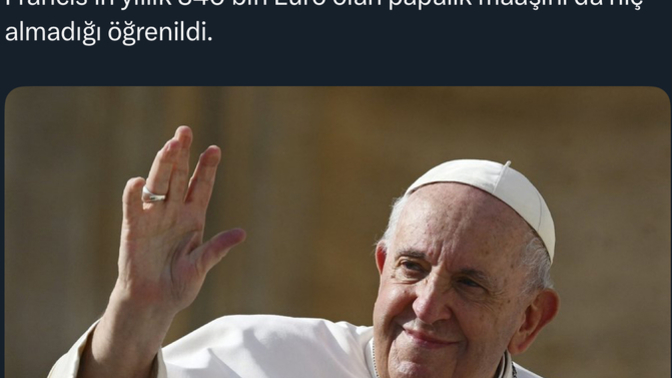 Papa maaş almamış, hiç serveti de yokmuş… Acaba Diyanet İşleri Başkanı ‘Ben de maaş almıyorum’ dese, kaç kişi inanırdı?