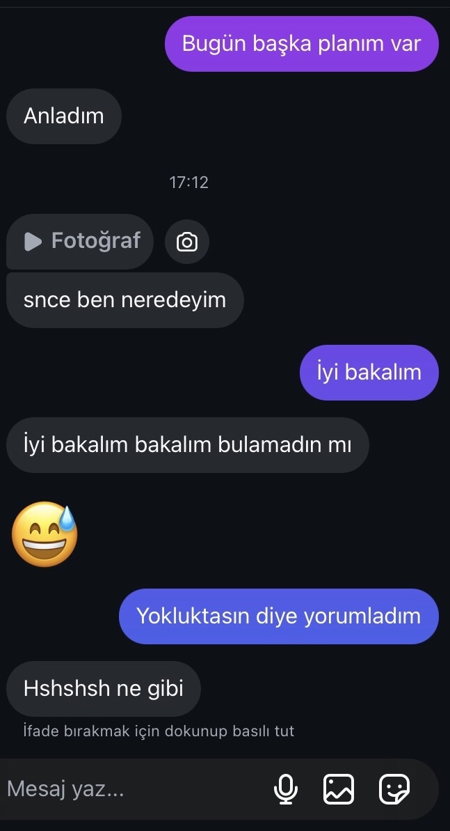 Exiniz dönse tekrar beraber olur musunuz?