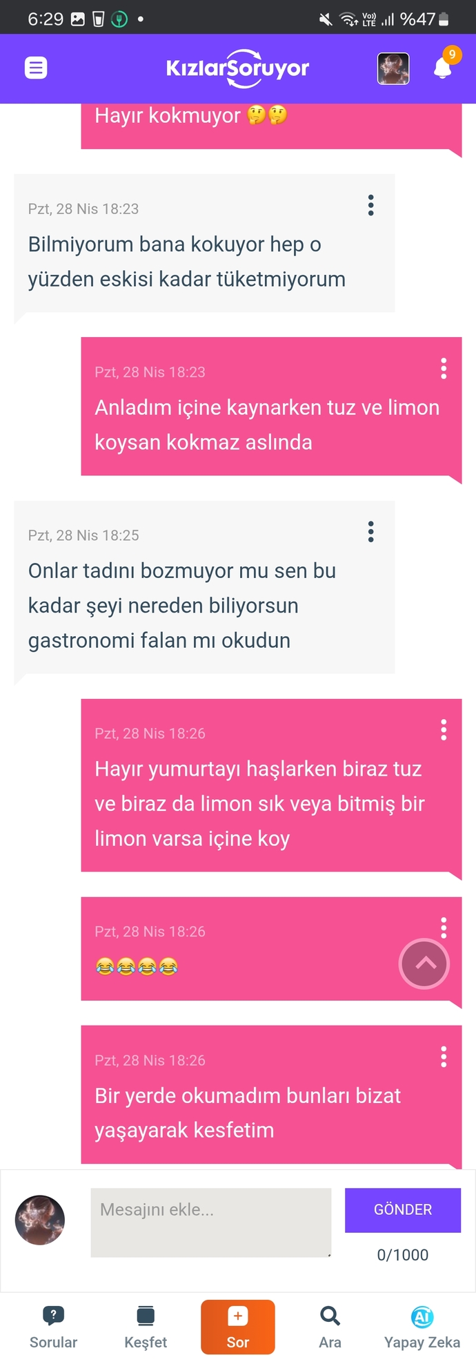Haşlanmış yumurta kokuyor mu cidden?