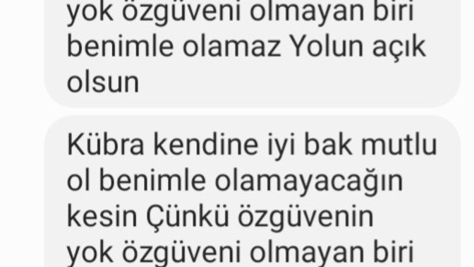 Buluşmaya 3 defa gitmediğim kişi bunu yazdı?