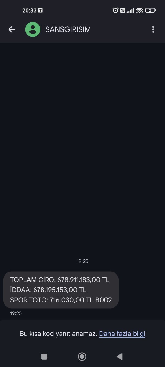 Böyle bir mesaj geldi nedir bu?